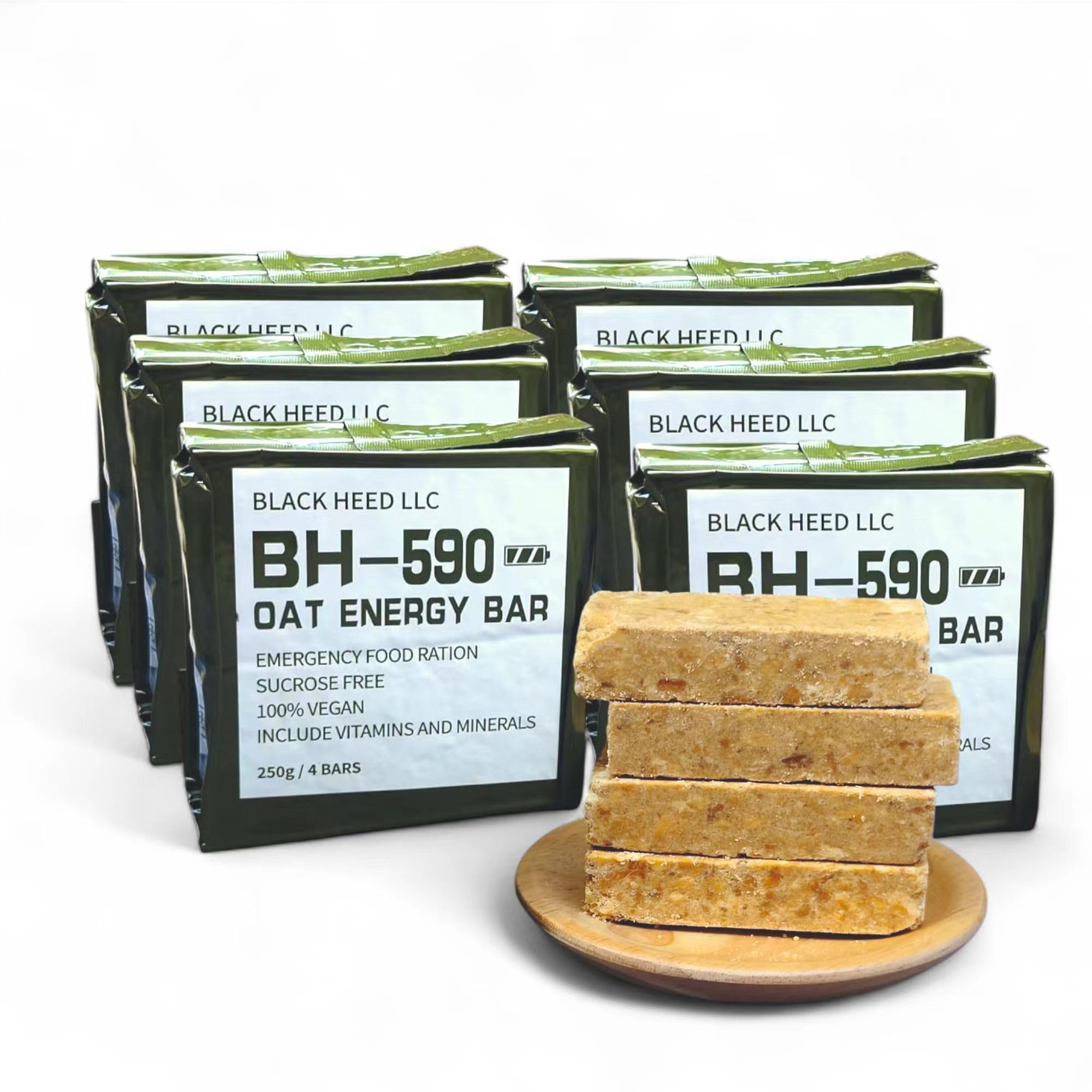 20 anni di durata di conservazione！BH-590 Barretta energetica all'avena, razione alimentare di emergenza, cibo per la sopravvivenza all'aperto, Vegano (1500g, avena)