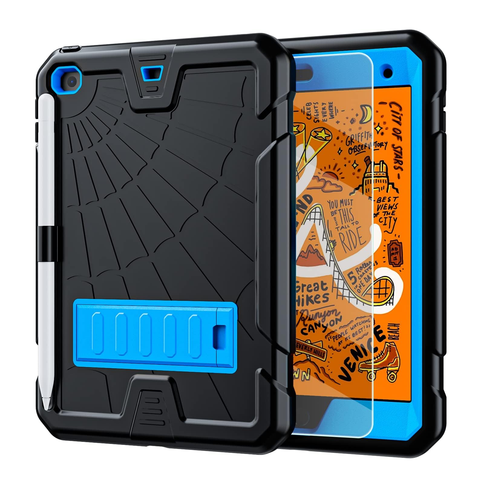 TSQQST iPad 9th/8th/7th Generation Case for Kids w/Glass Screen Protector — Amazon image 8
