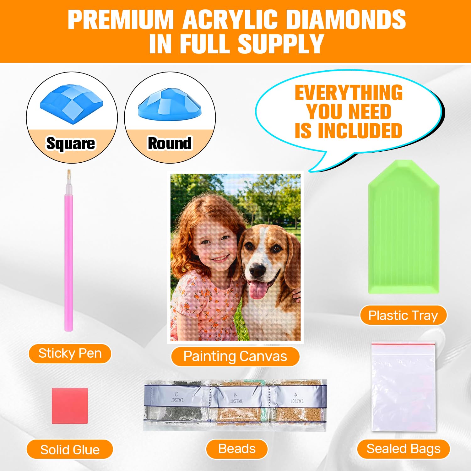 Diamond Painting Personnalisé Photo, Diamant Painting Personnaliser pour Adulted | Peinture Diamant Personnalisé Kit pour Adulted, 5D Full Drill Custom Broderie Diamant de Décoration Murale Cadeauxl