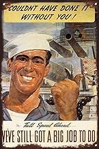 Lessons from The 1940s - Labor Counts Metal Tin Sign Decor Wall Sign Wall Poster Wall Decor Door Plaque Sign Gift for Parents (Aluminum) 12 x 8 inches