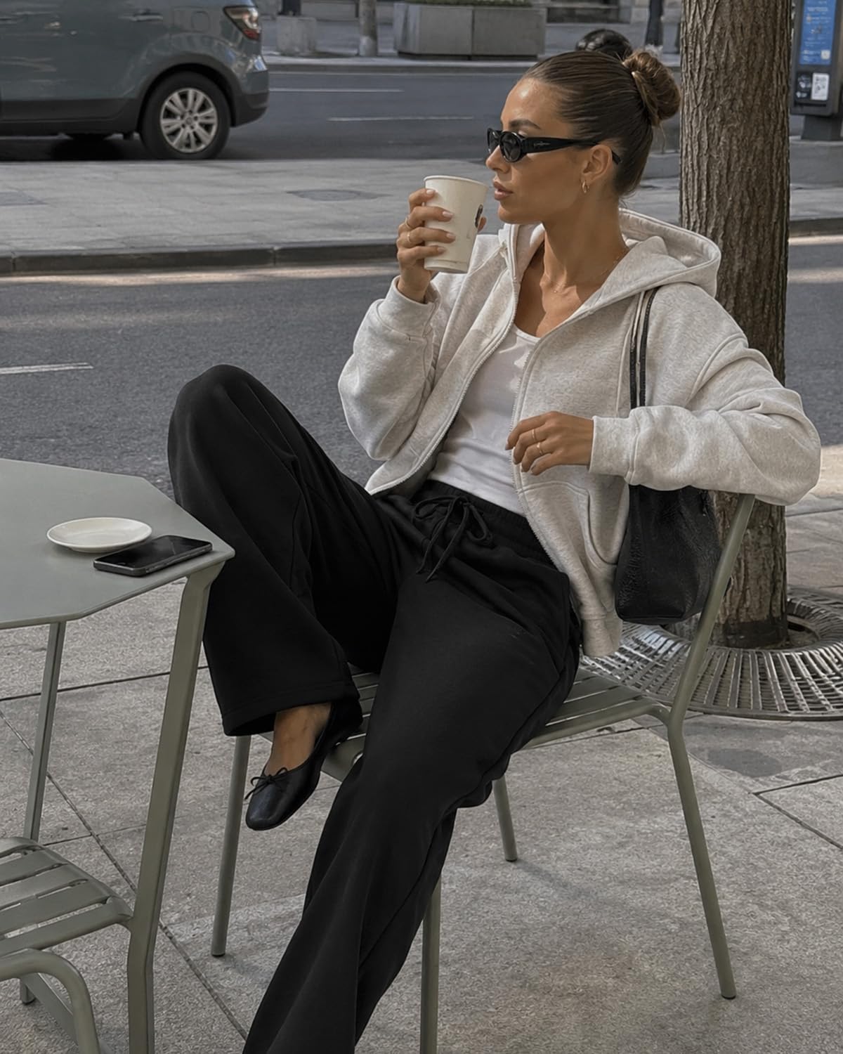 Zylioo Pantalon de Jogging Femme Coton Extra Long Pantalon de Running Sport | Pantalons de survêtement Elastic Respirant Training Sweatpants with Pockets Straight Wide Leg Yoga Casual Bottoms Trousers