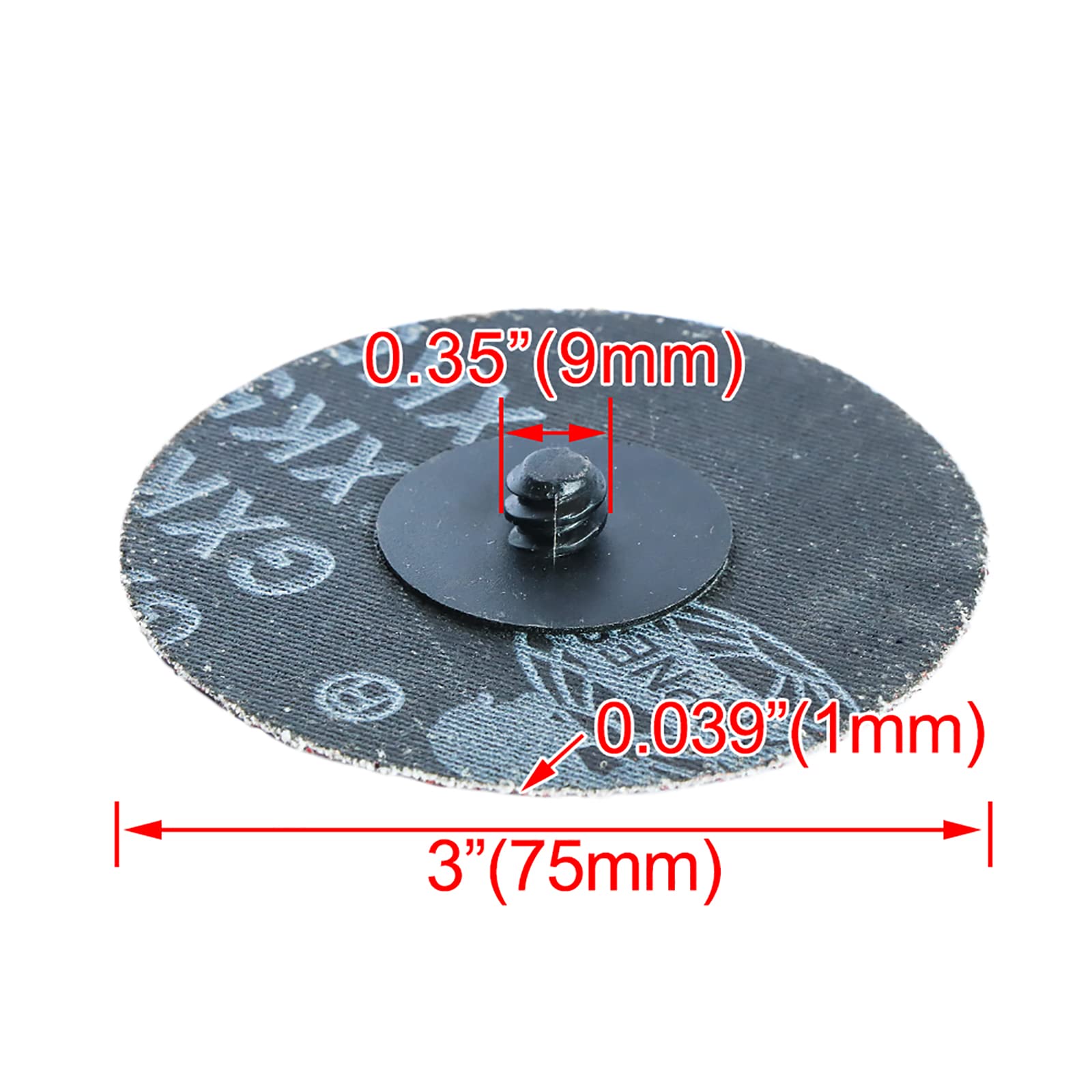 7,6 cm Schleifscheiben-R-Typ Schleifpapier Schnellwechselscheibe Schleifpad Schleifscheibe (80)