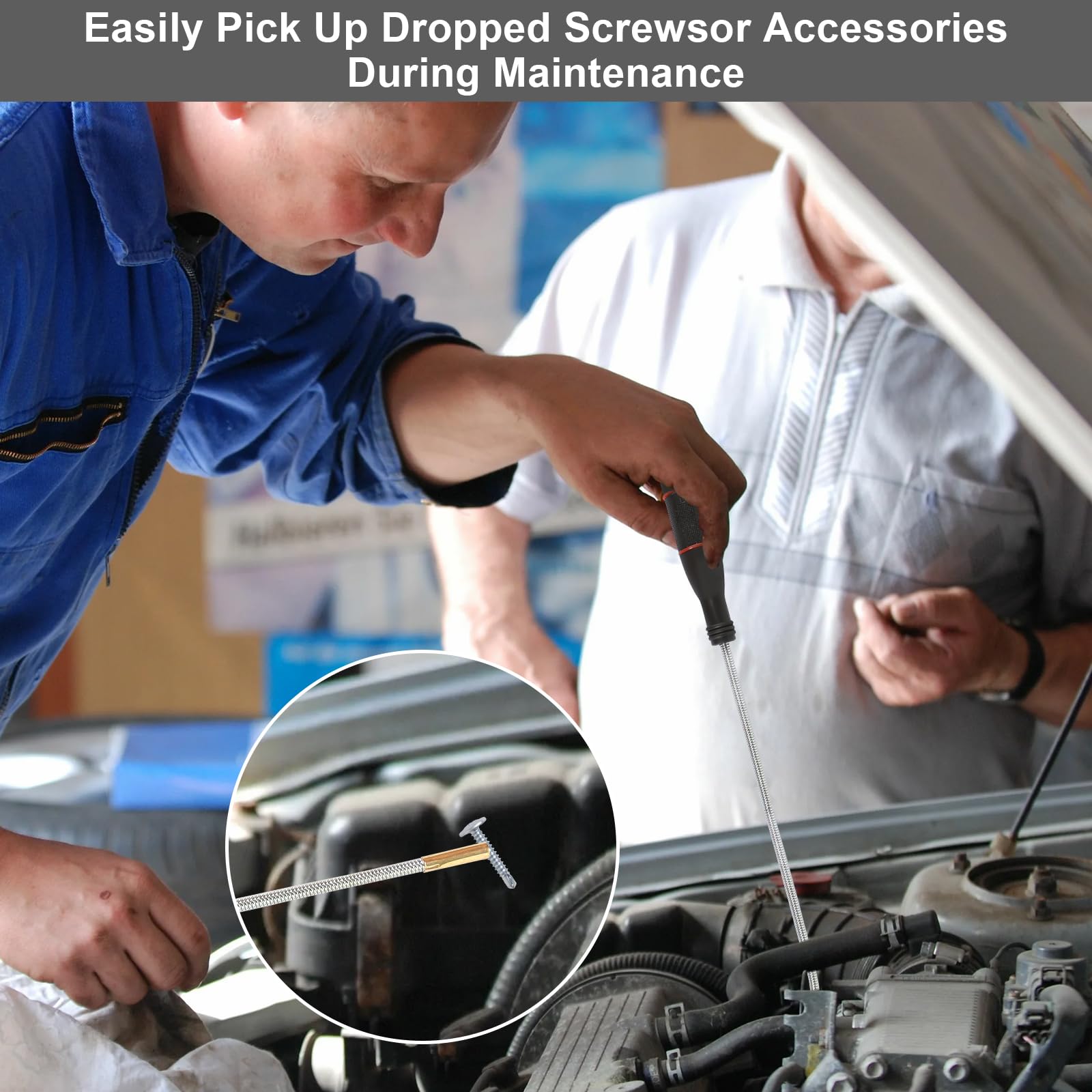 Telescoping Magnetic Pickup Tool, 4 Pieces Extendable Magnetic Pick Up Tools - Image 4