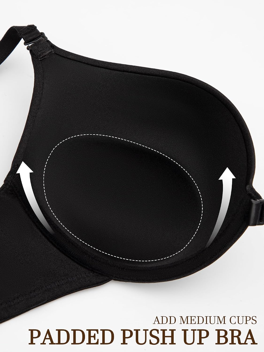 Front Closure Bra Push Up Plunge V Front Clasp Bras Padded Add Cup Demi Underwire Lift T Shirt Smooth Bralette