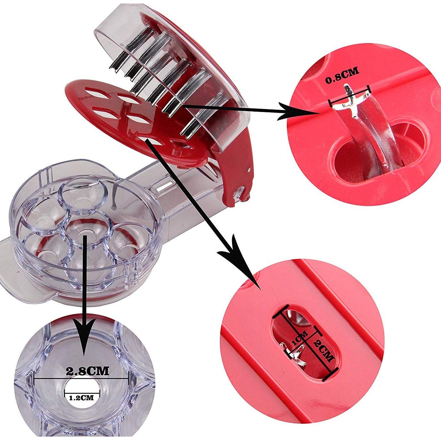 Cherry Pitter - 6 Cerises Cherry Seeder Cherry Stoner Seed Remover