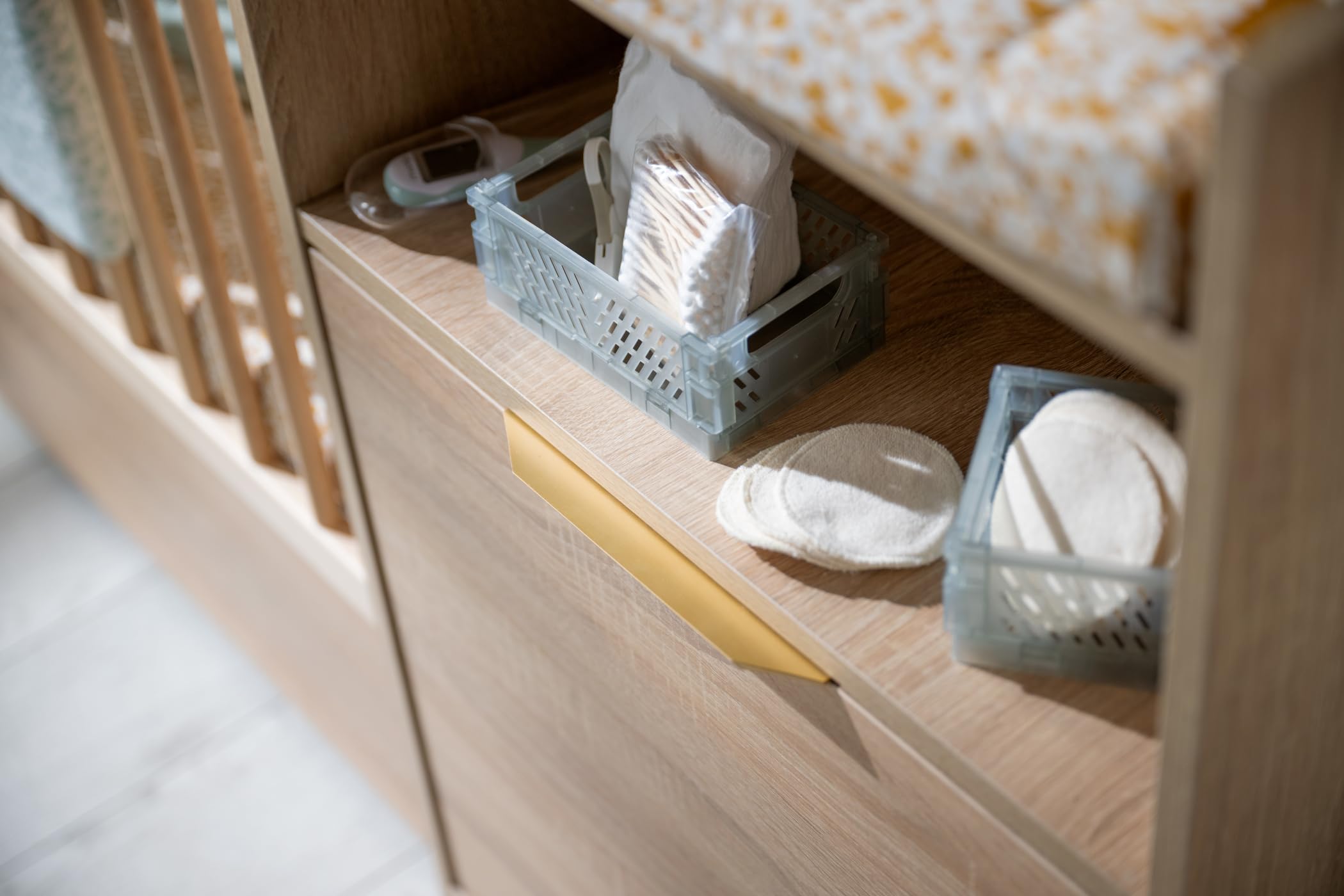 Sauthon Lit combiné 120x60 évolutif en 90x190 avec Porte décor chêne doré