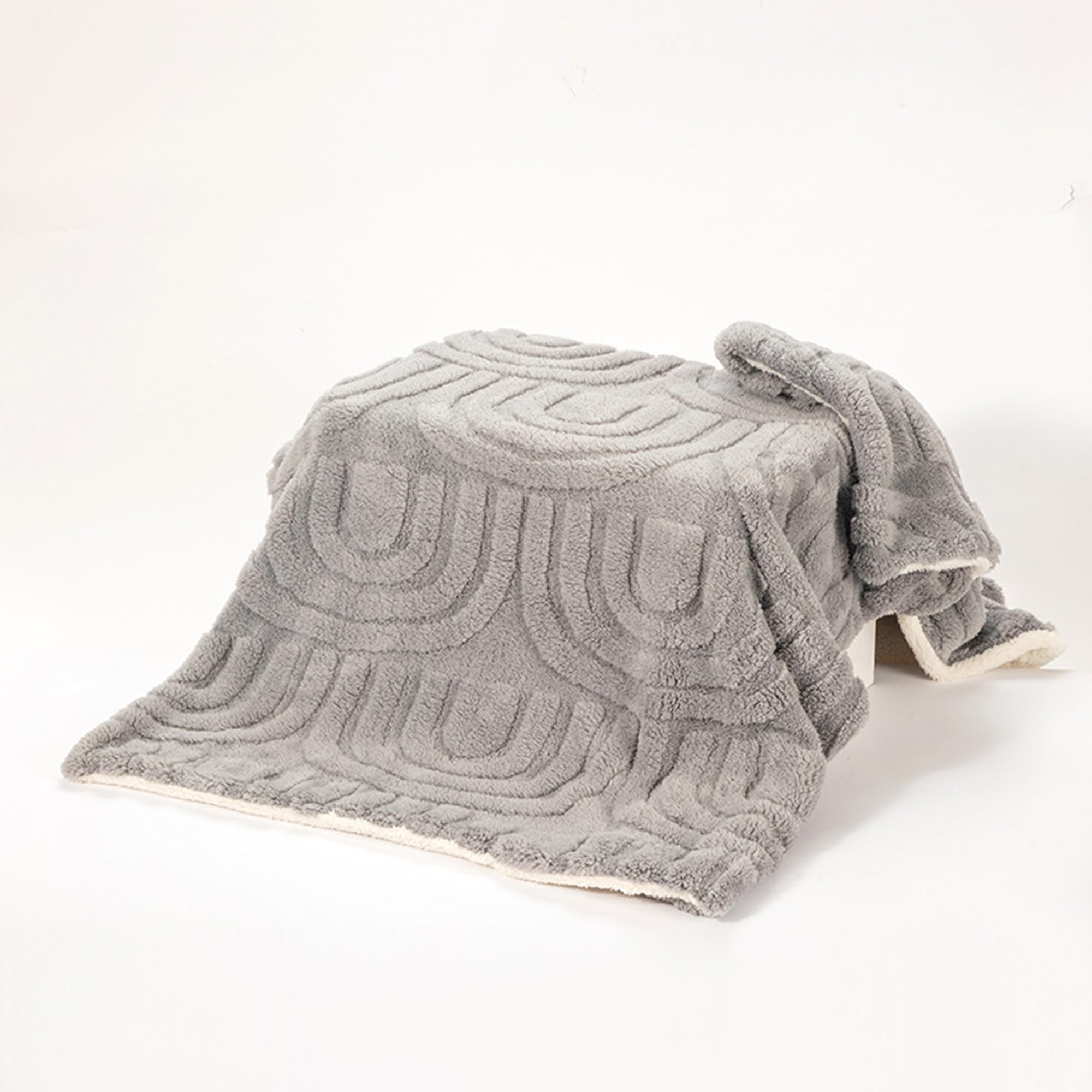 Coperta per animali domestici grande, versatile per cani, gatti e gatti, coperta calmante per letto, divano, lavabile in lavatrice, coperta per animali domestici (grigio chiaro, 180 x 160 cm)