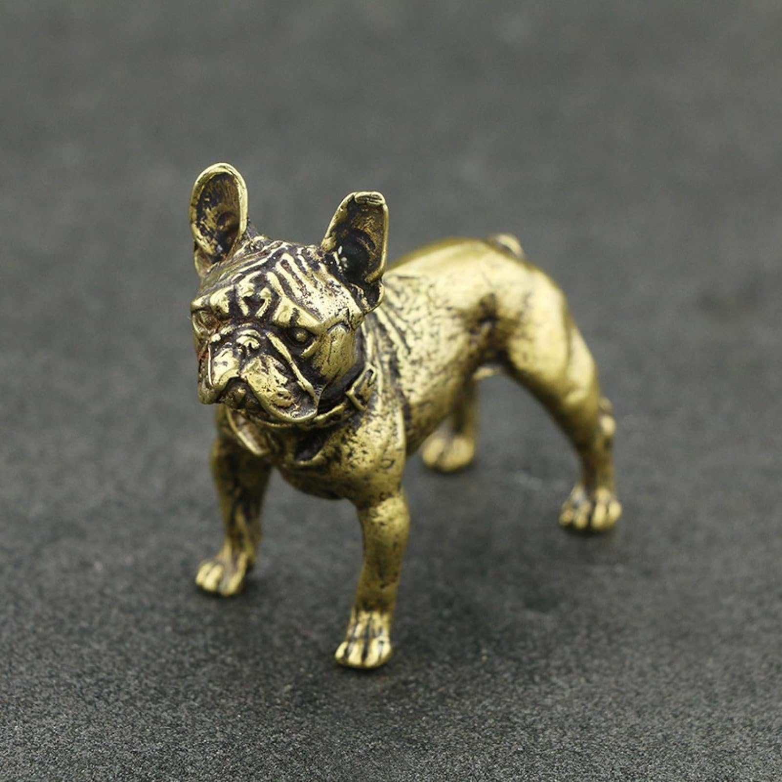 MNUvxzaewf Brass Bulldog Figurine Feng Shui Ornament Wealth Figure Statue Sculpture Decoration Collectible Chinese Tea Pet Home Decor