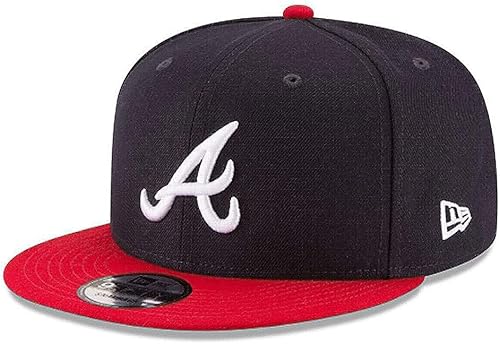 New Era 9Fifty MLB Atlanta Braves Basic Azul MarinoRojo El Snapback Sombrero 11591082 Talla única