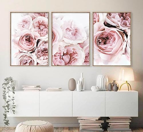 Miniatura 42 de Arte de pared bohemio con margaritas, decoración de pared de lienzo de montaña, impresiones abstractas de flores silvestres, puesta de sol, arte de