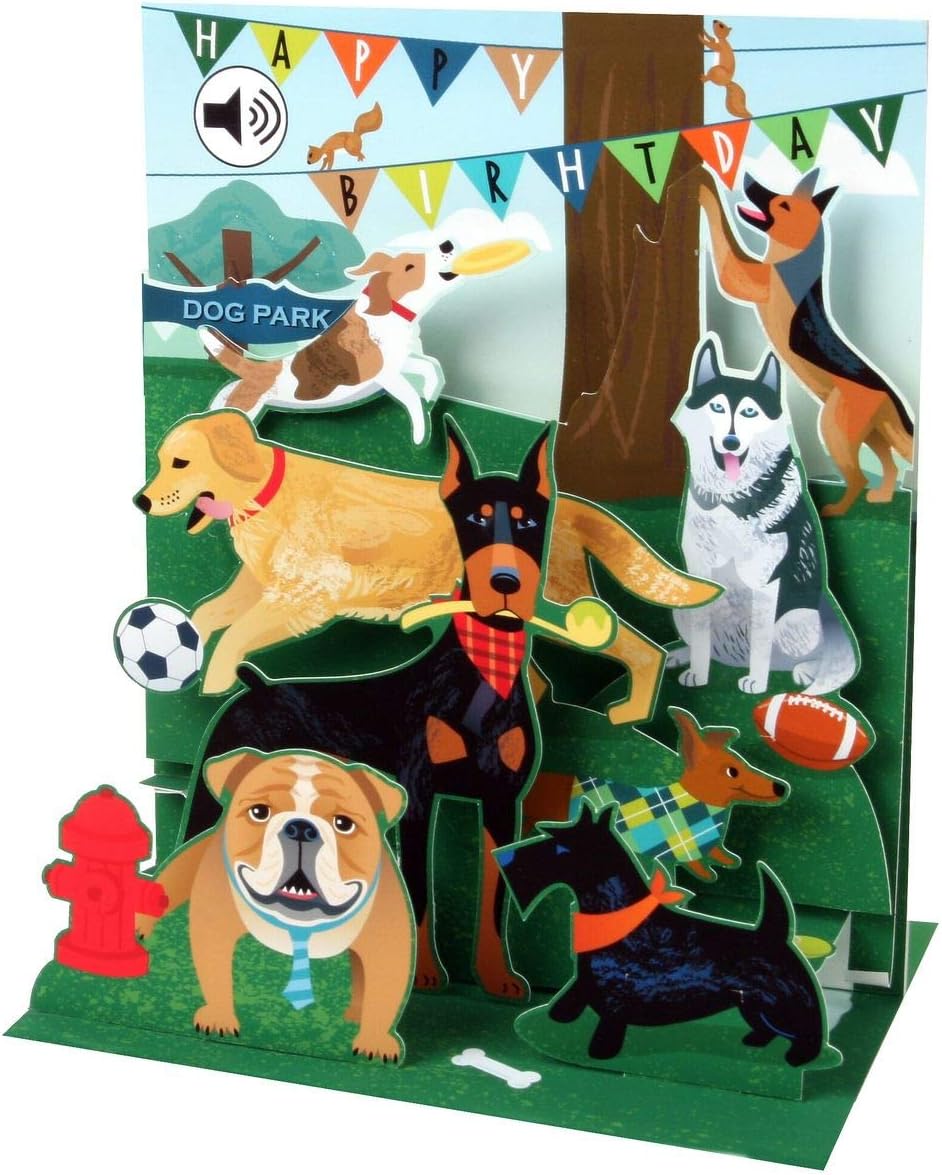 Pop-Up Card with Dogs Sight & Sound by Up With Paper
