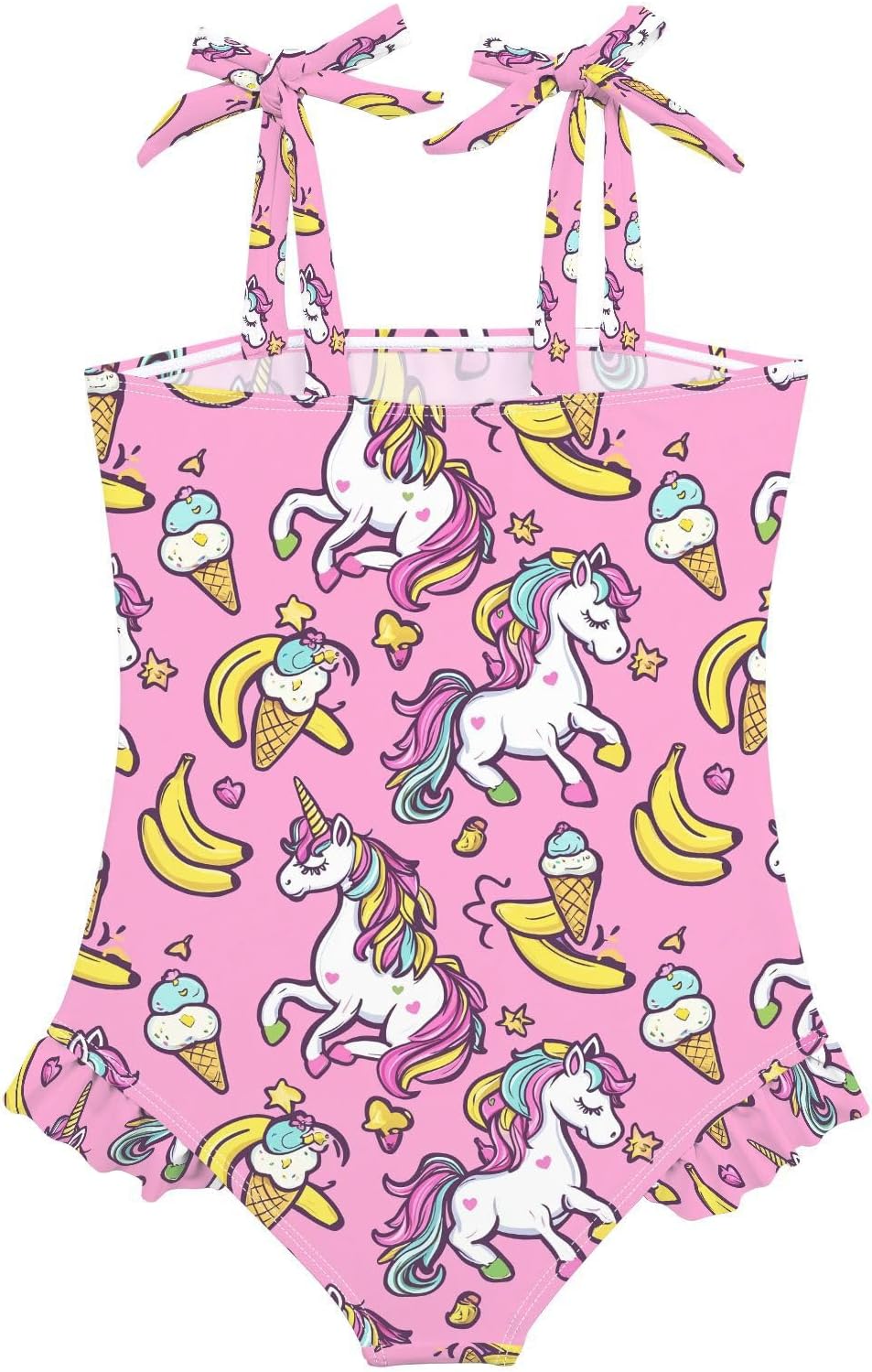 visesunny Toddler Girl Swimsuit Adjustable Strap Swimwear Banana Unicorn Icecream Bathing Suits for Girls 18M-6Y