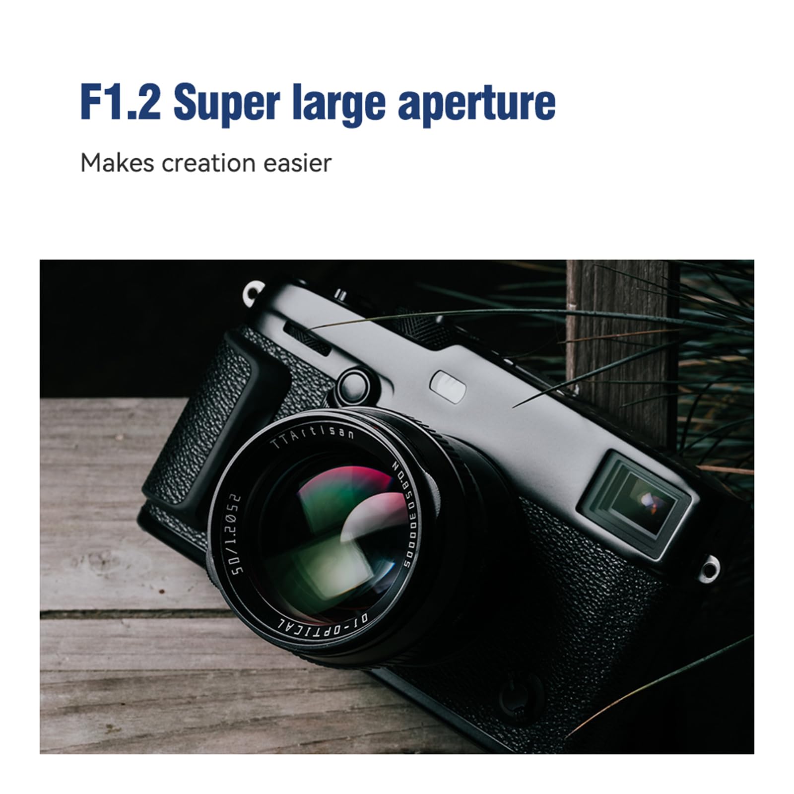 TTARTISAN 50 mm f1.2 APS-C Manueller Fokus Prime Objektiv für Fuji X-Mount Kameraobjektiv