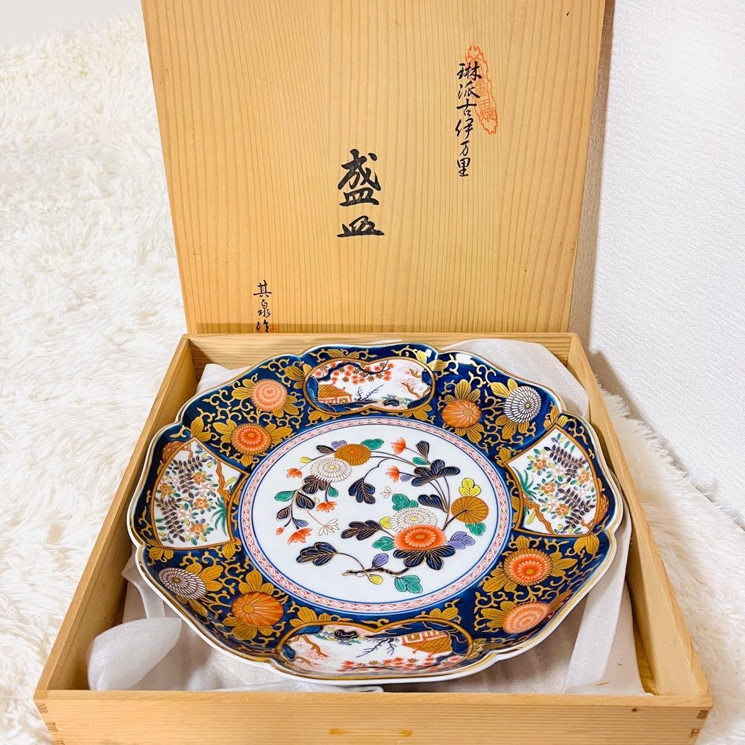 Amazon.co.jp: 琳派 古伊万里様式 飾皿 盛皿 美術 有田焼 其泉窯 大皿