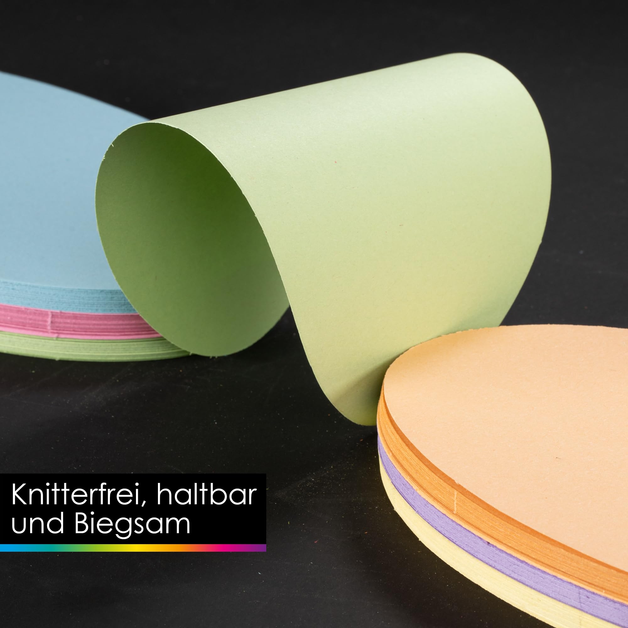OfficeTree 750x Moderationskarten Set - Pastell Farben - Rund Oval & Rechteckig - Metaplankarten - Präsentationskarten - Moderationsset als Seminar Zubehör für Moderationskoffer und Präsentation