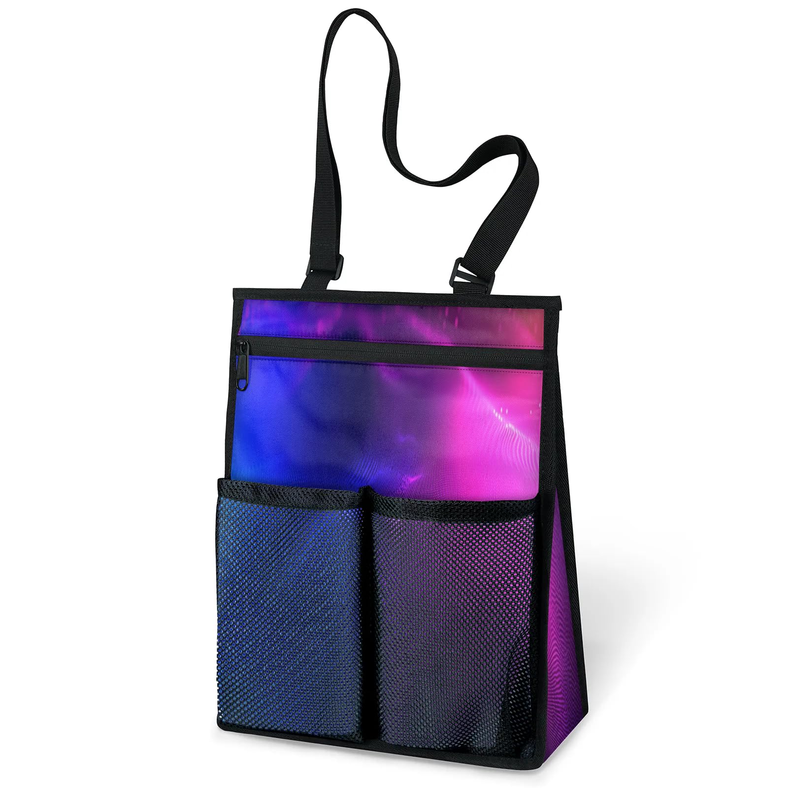 Ourtheme Colorful Pattern Portable Shower Bag for Travel Gym Camp Beach Tote Shower Caddy Bags Hanging Toiletry Organizer