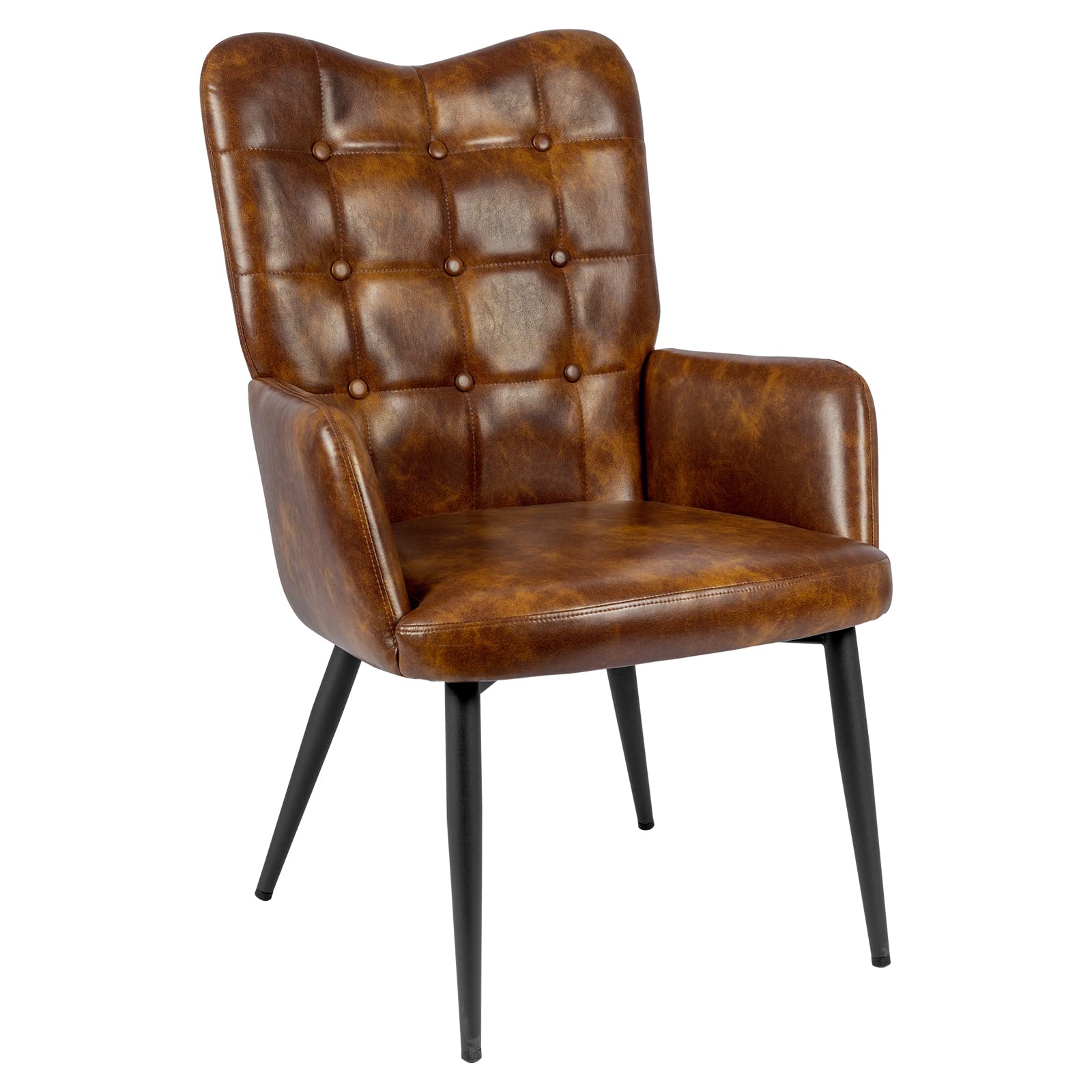 Buy Duhome Faux Leather Accent Chair, Modern Tufted Button Back Accent