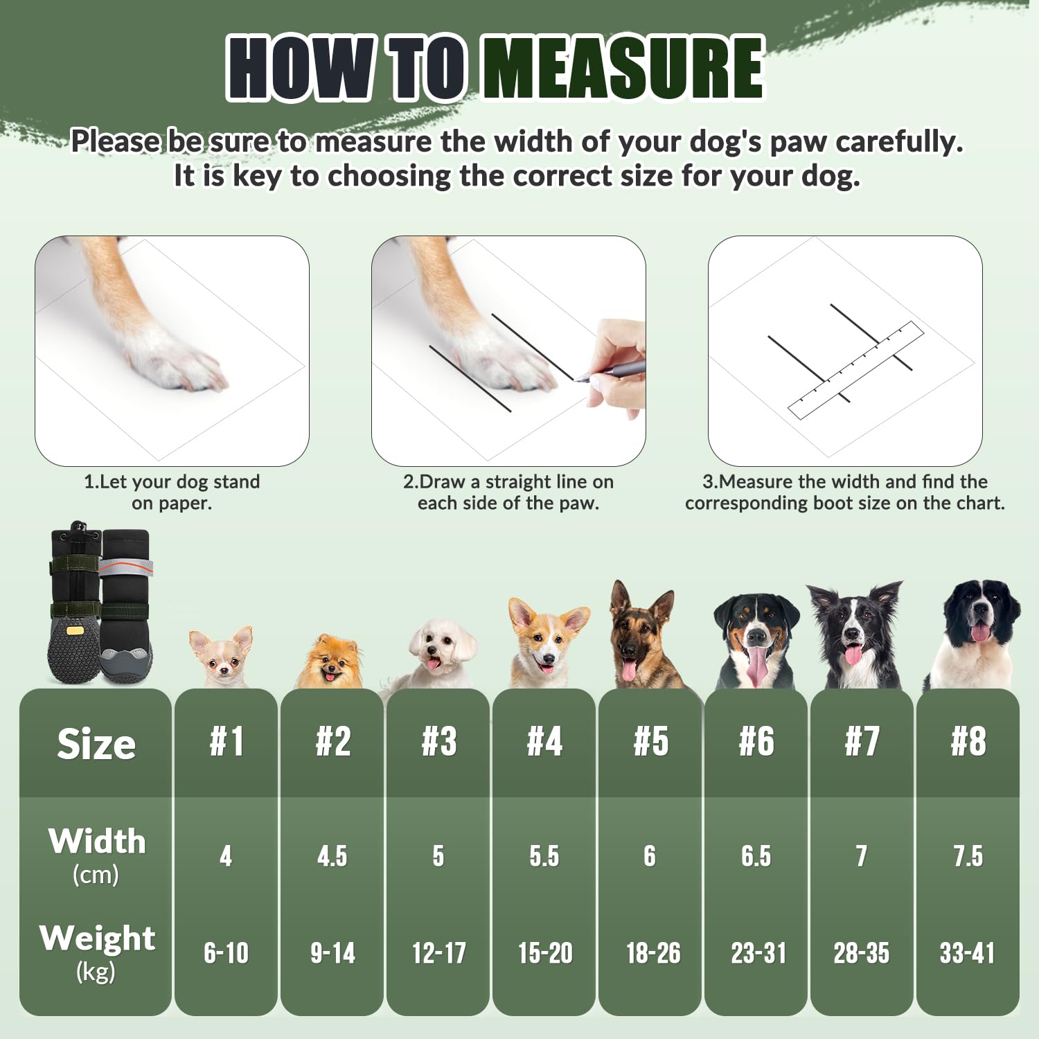 Eyein Dog Boots Paw Protector, Breathable Dog Boots for Injured Paws Waterproof, Dual Adjustable Washable Non-Slip Dog Shoes for Walking, Reflective Dog Shoes for Small Medium Large Dogs(2pcs) — view 68