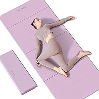 WOHAO 7-Fold Extra Wide Yoga Mat 74x31 Inch, 0.31" Thick Non-Slip POE Folding Mat for Yoga, Pilates, Travel & Home Gym