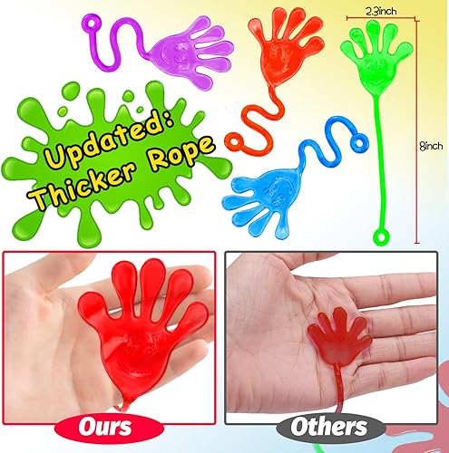 Miniatura 6 de Thremhoo 40 piezas que brillan en la oscuridad manos adhesivas para niños, suministros de recuerdo de fiesta, bolsa de regalo, piñata, regalo de