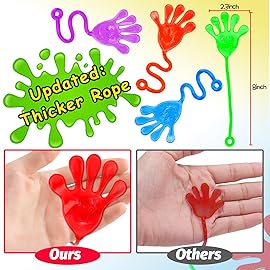 40 Pcs Sticky Hands For Kids Party Favor Goodie Bag Stuffer Stretchy Treasure Box Toy Exchange Classroom Prize Bulk Toy Pinata Filler School Gift Bag Small Favors Slap Hand Christmas Party Supplies