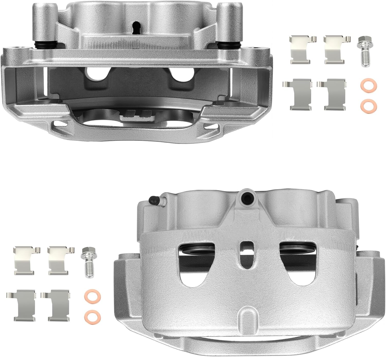 SCITOO Front Brake Calipers With Bracket 18B5303 18B5302 Compatible For Chevy Silverado 2500 HD/Silverado 3500 HD, For Chevy Suburban 3500 HD 16-17, For GMC Sierra 2500 HD/Sierra 3500 HD 11-17