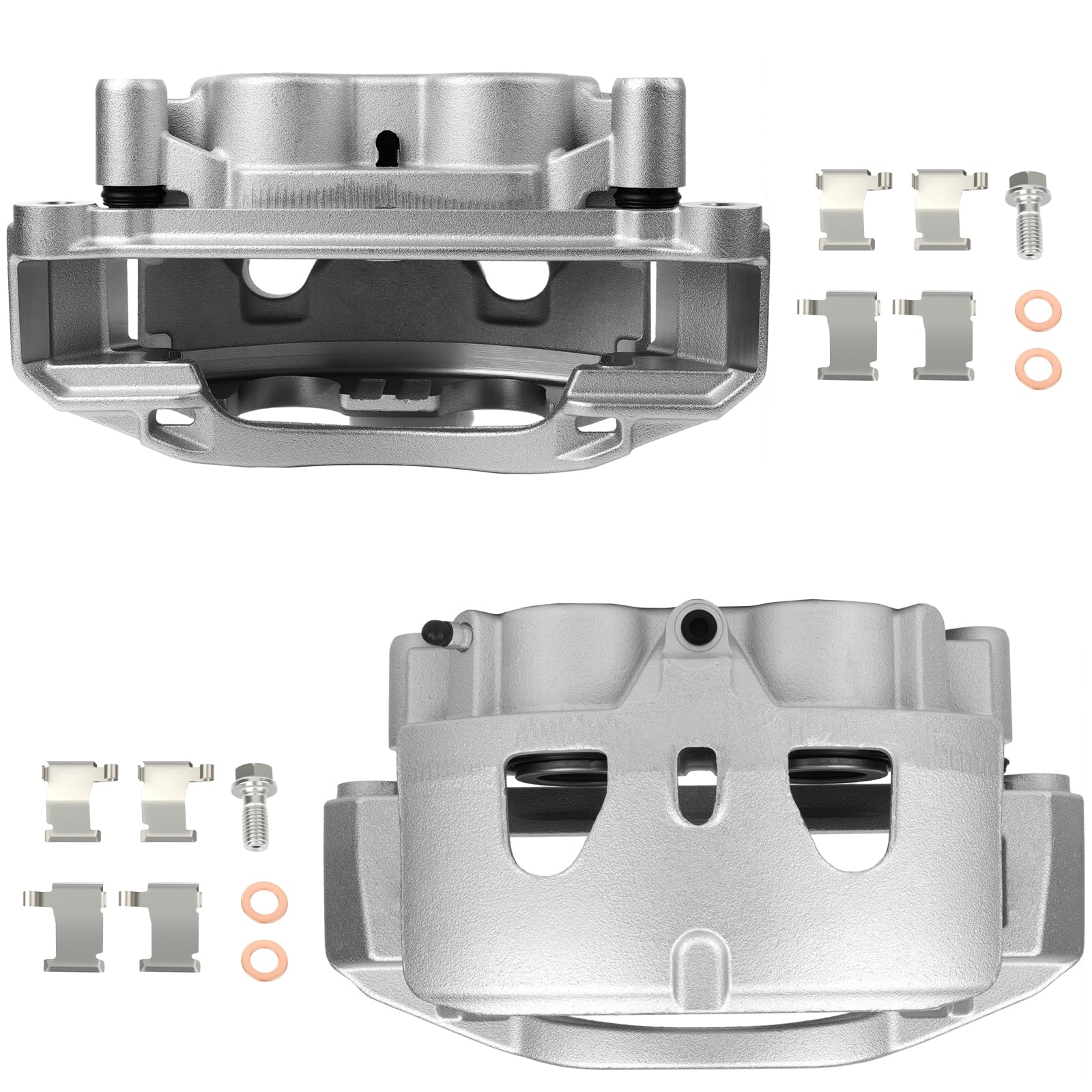 SCITOO Front Brake Calipers With Bracket 18B5303 18B5302 Compatible For Chevy Silverado 2500 HD/Silverado 3500 HD, For Chevy Suburban 3500 HD 16-17, For GMC Sierra 2500 HD/Sierra 3500 HD 11-17