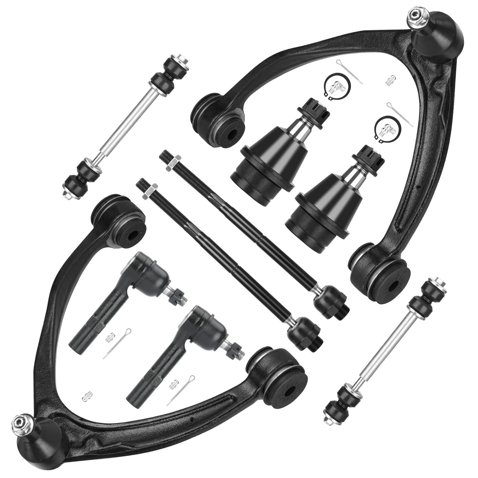 Front Upper Left & Right Control Arm with Ball Joints Suspension Kit Fit for 2007-2013 Silverado Sierra 1500 Avalanche 2007-2014 Yukon Tahoe Suburban Escalade K80669 K80670-10pcs