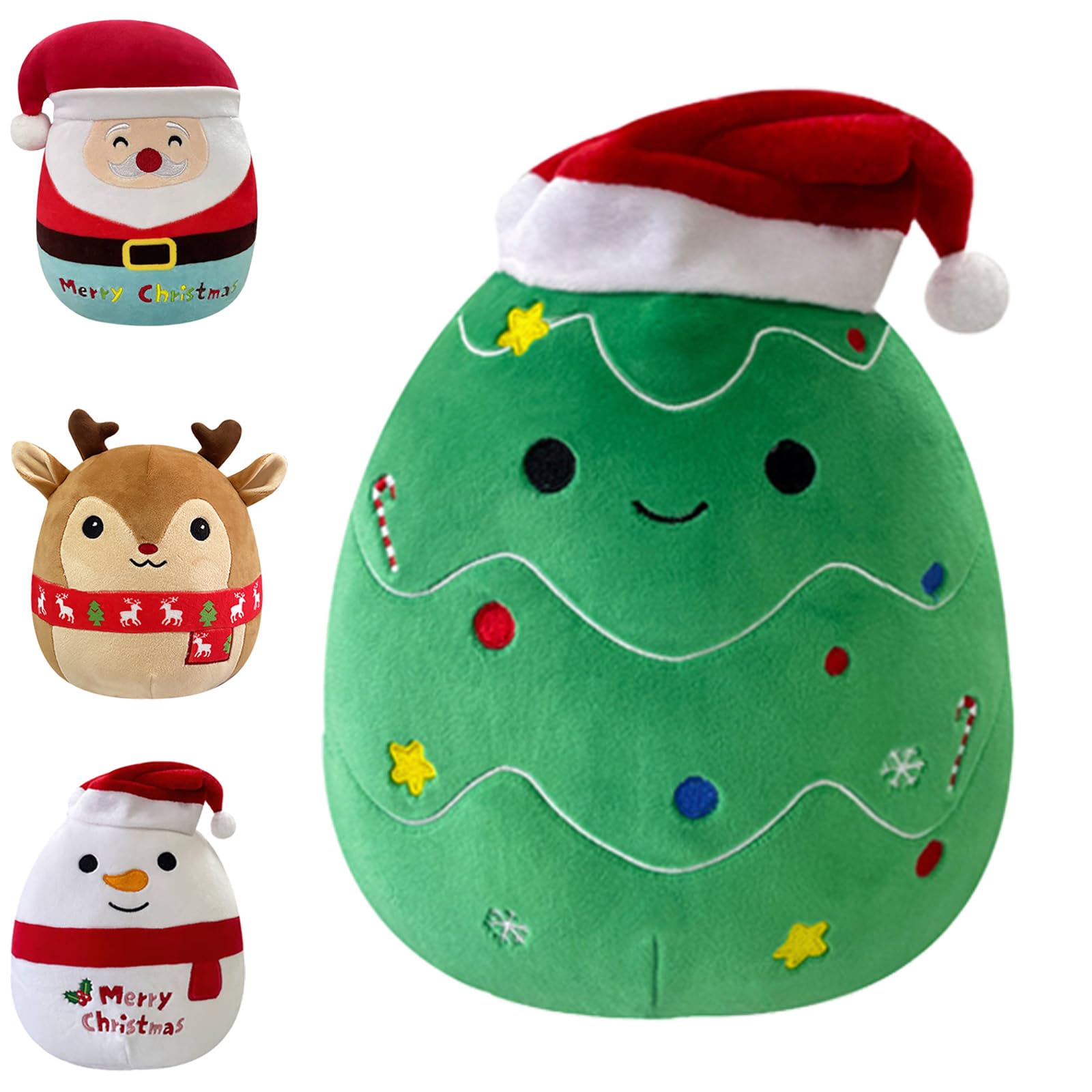 20cm Plushies Plush Xmas Tree Squishy Christmas Plush Pillow Toy Soft Toy 8" Stuffed Animal Christmas Tree Plushies Toys for Girls Boys Gift Cuddly Toy