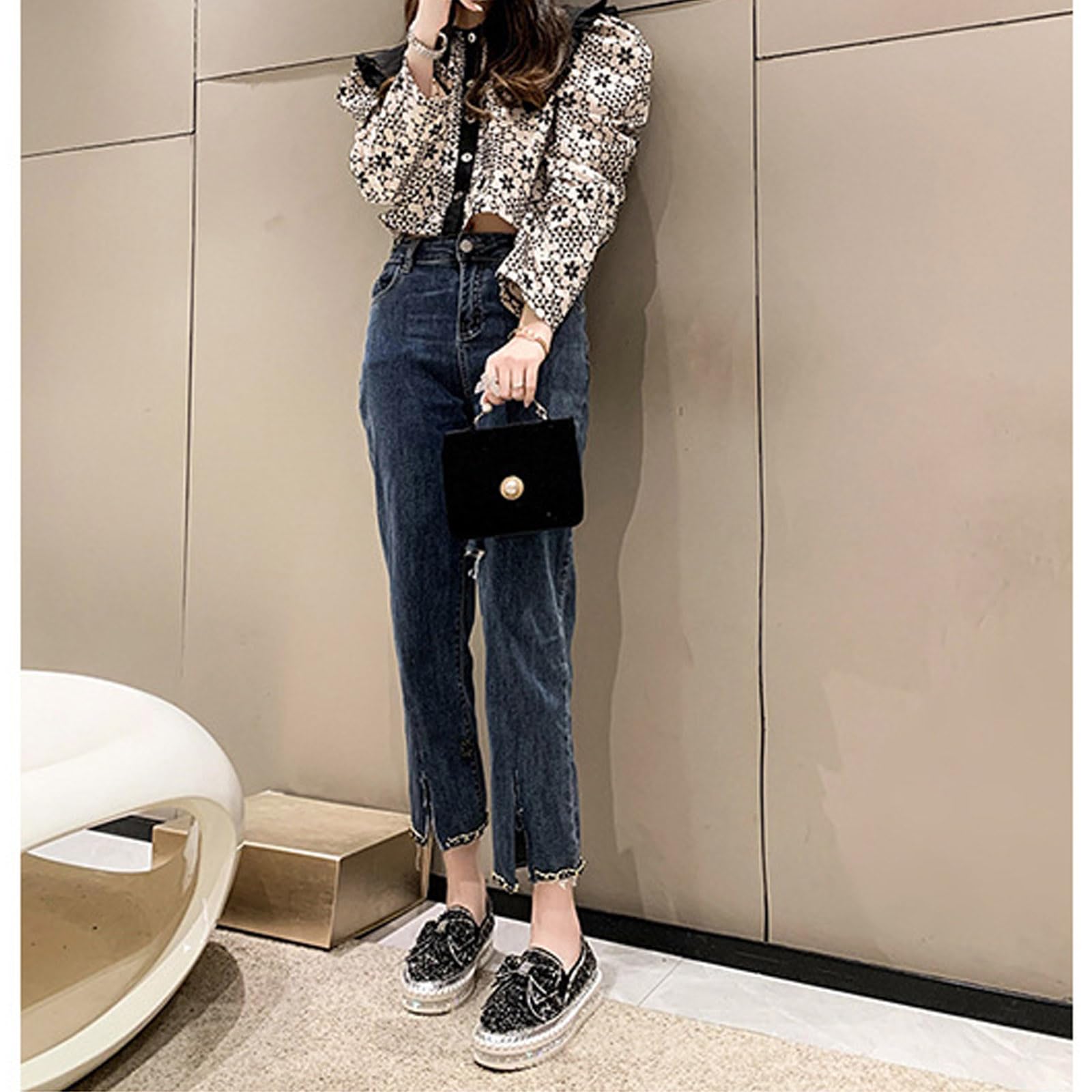 Mocasines de plataforma con lazo de diamantes de imitación para mujer, zapatos casuales con cristales brillantes para caminar, tenis de lentejuelas con purpurina para fiesta, boda, club nocturno