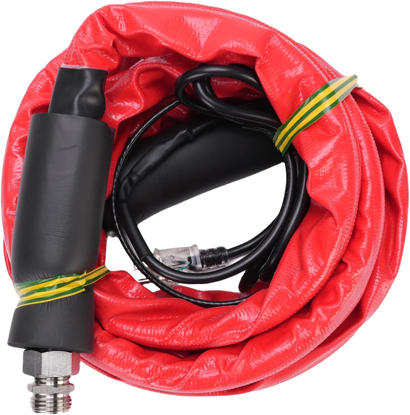 PVC Rubber RV Heated Water Hose with Energy Saving Thermostat, Freeze Protection Down to -40F, Heavy Duty Adapter for RVs, Livestock, Dog Kennels