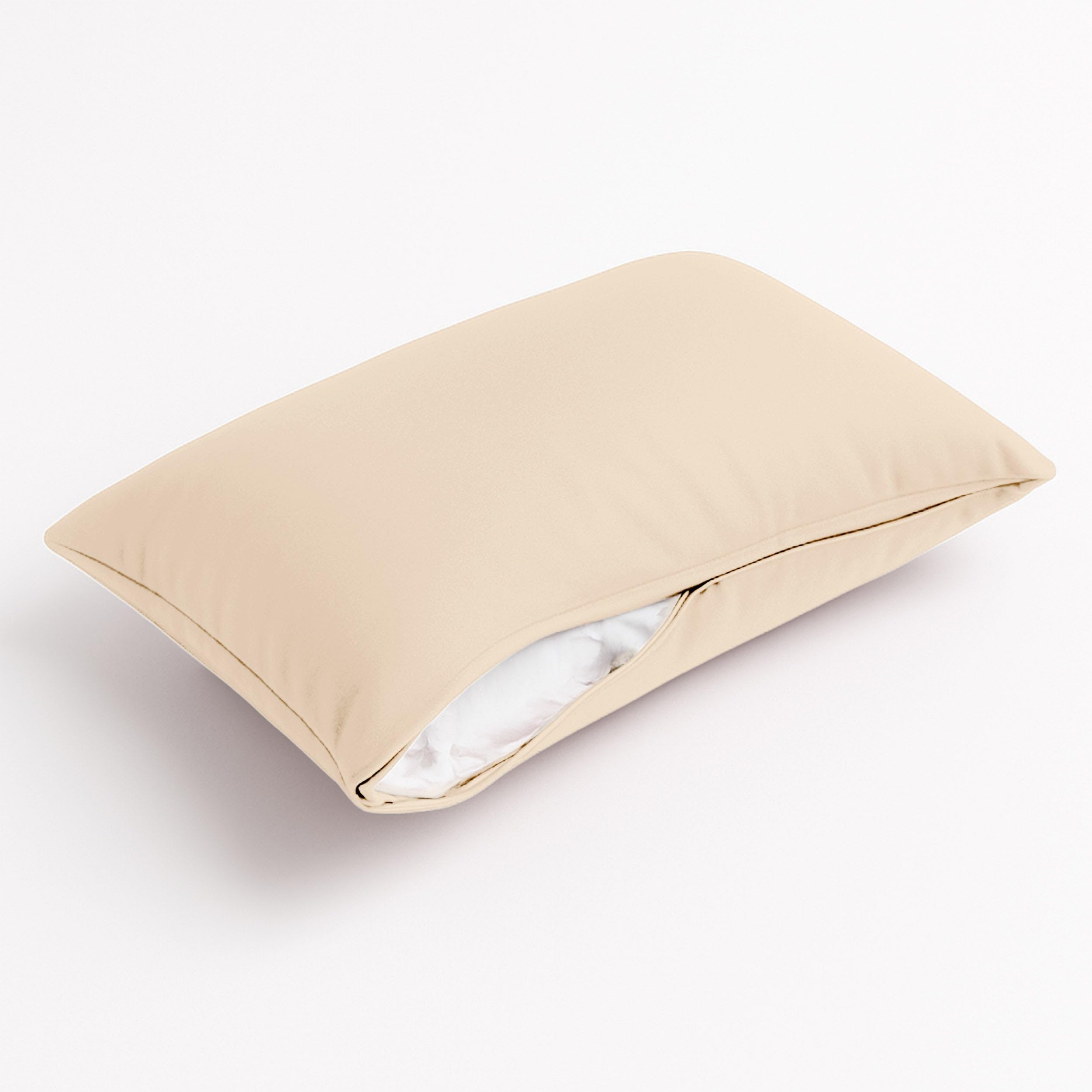 Coussin de décoration extérieur 60x35 cm, Lot de 2 – Déhoussable, déperlant, Anti-UV, pour Fauteuil ou canapé de Jardin – Beige