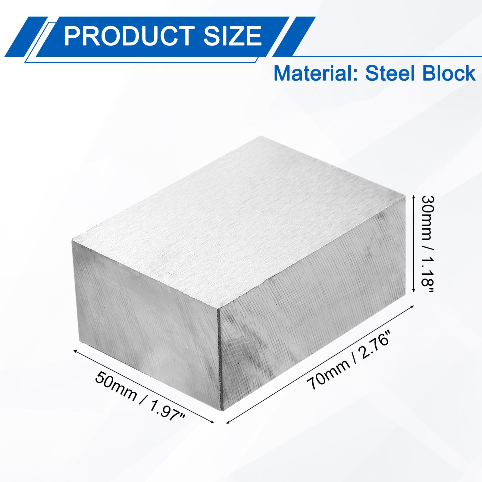 PATIKIL 50x70x30mm Steel Bench Block - Image 2