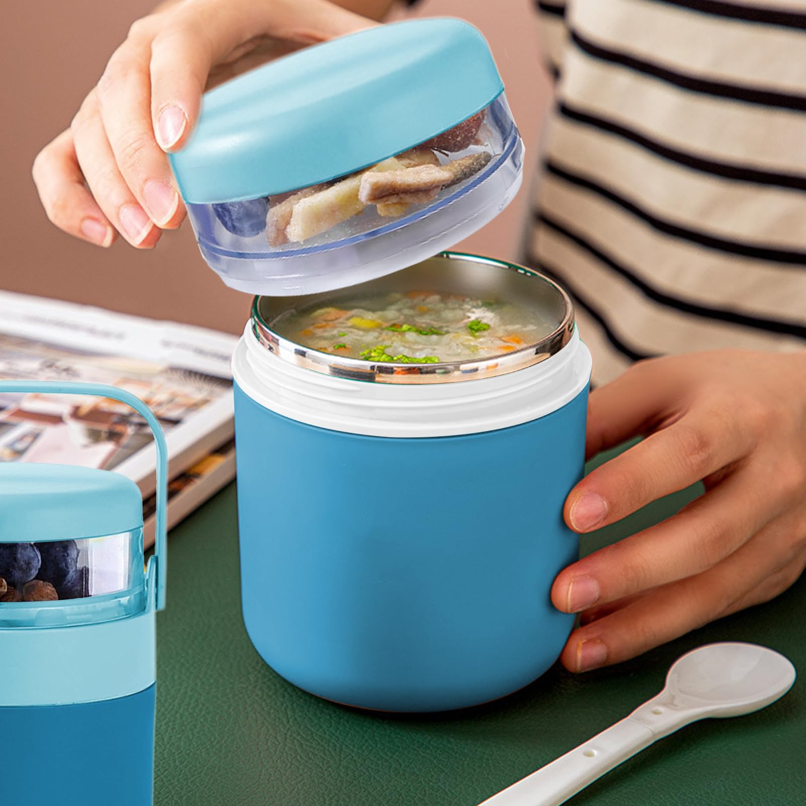 Termico Yogurt Refrigerato Tazza per Cereali e Avena Latte per Yogurt