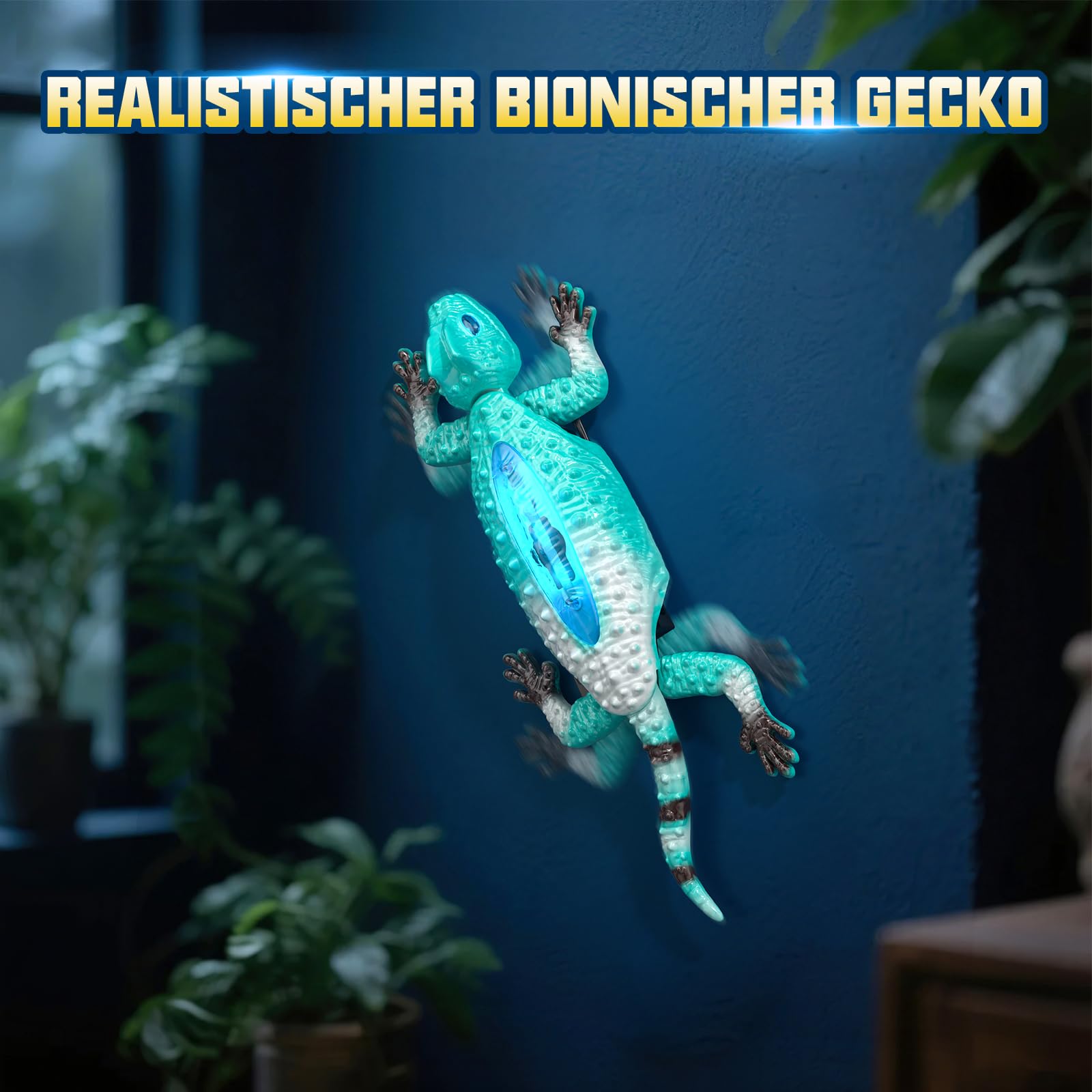 Ferngesteuertes Gecko Wandflitzer, Wiederaufladbare RC Stunt Kletter Auto mit LED Licht, Ferngesteuertes Roboter Kinder, RC Spielzeug Geschenke für Jungen und Mädchen ab 5 6 7 8 9 10 11 12 Jahren