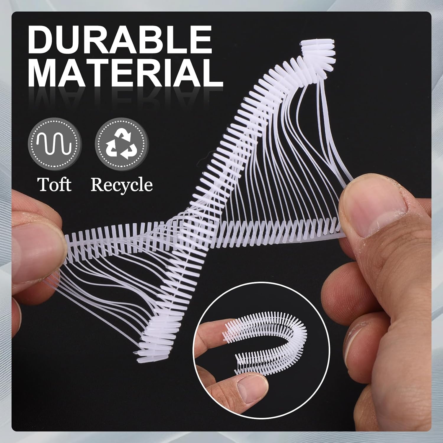 uxcell 1500Pcs Mini Stitch Gun Fasteners, 10mm/0.39" Micro Fasteners Stitch Gun Refill Quick Clothing Fixer for Clothing Fine Stitch Tag Gun, Clear - Image 3