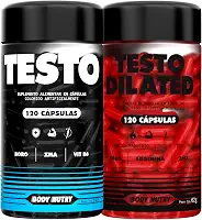 Kit Testo Pote 120 Cápsulas + Testo Dilated Pote 120 Capsulas