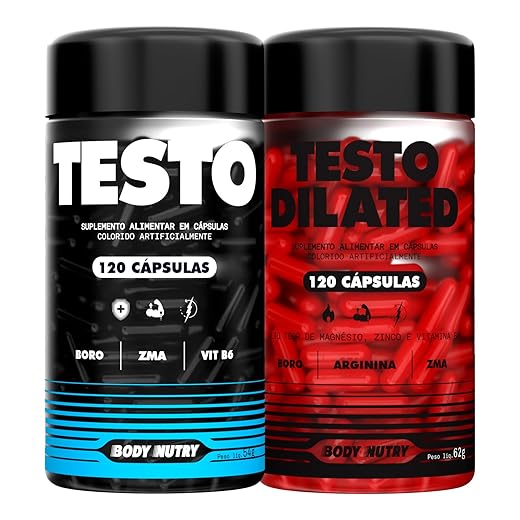 Kit Testo Pote 120 Cápsulas + Testo Dilated Pote 120 Capsulas