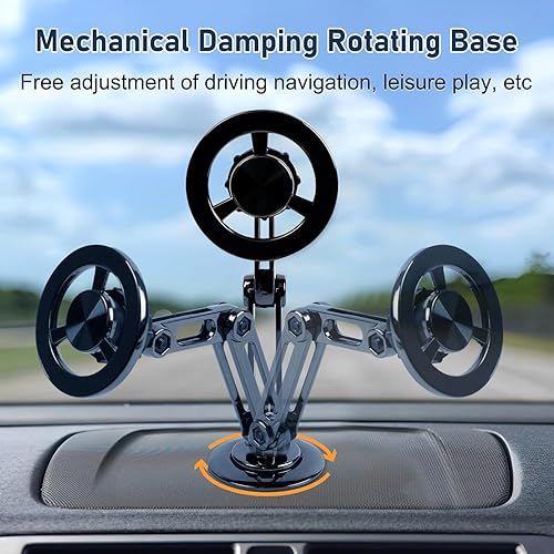 Miniatura 3 de Soporte magnético universal de 360 PRO para teléfono celular, soporte magnético plegable de aleación para teléfono celular para automóvil imán súper
