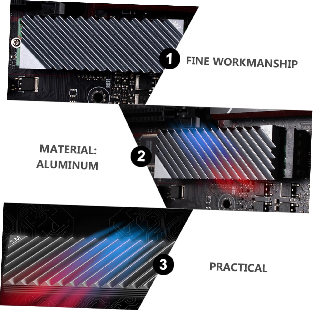 HEMOTON 4pezzi Dissipatore Per Ssd Dissipatore Termico Pad Silikonico Per Evitare Surriscaldamento Industriale e