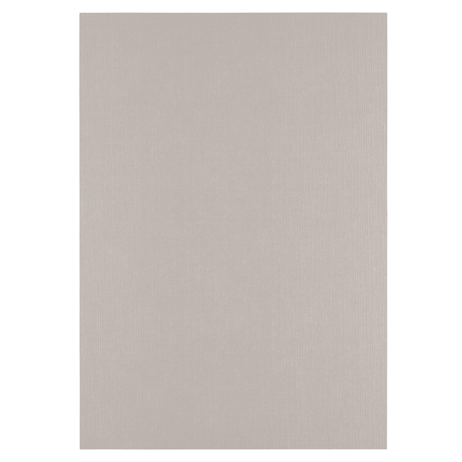 Vaessen Creative Linen Cardstock A4-25 pcs - Rhino (Grey) - 250 GSM Coloured Paper - Card Making Supplies for Scrapbooking and Crafting