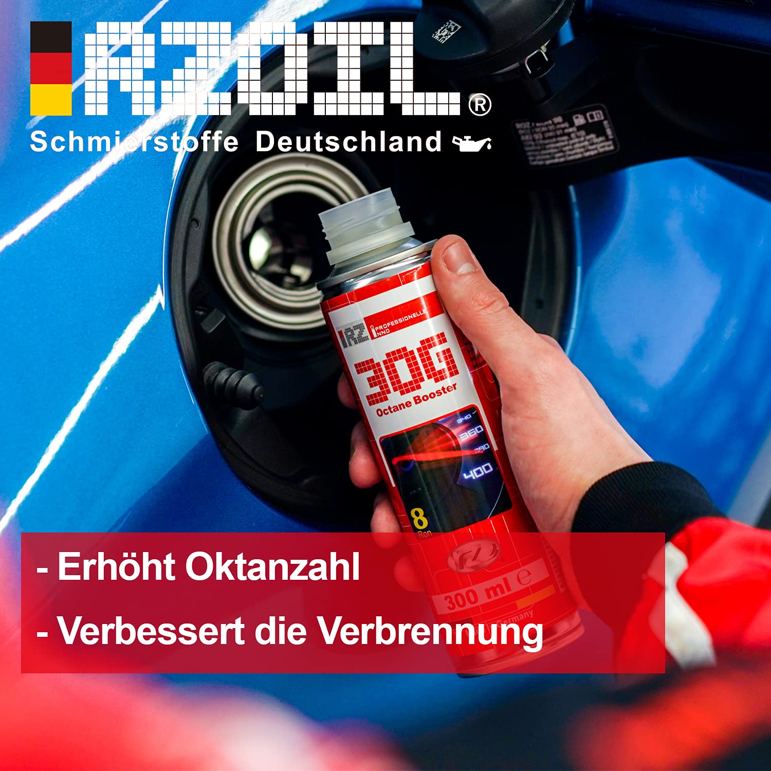 6X RZ30G Oktanbooster | Oktanzahlverbesserer | Benzin Additiv | Ventilschutz | Motor Pflege | TÜV-Geprüft | 300 ml Dose
