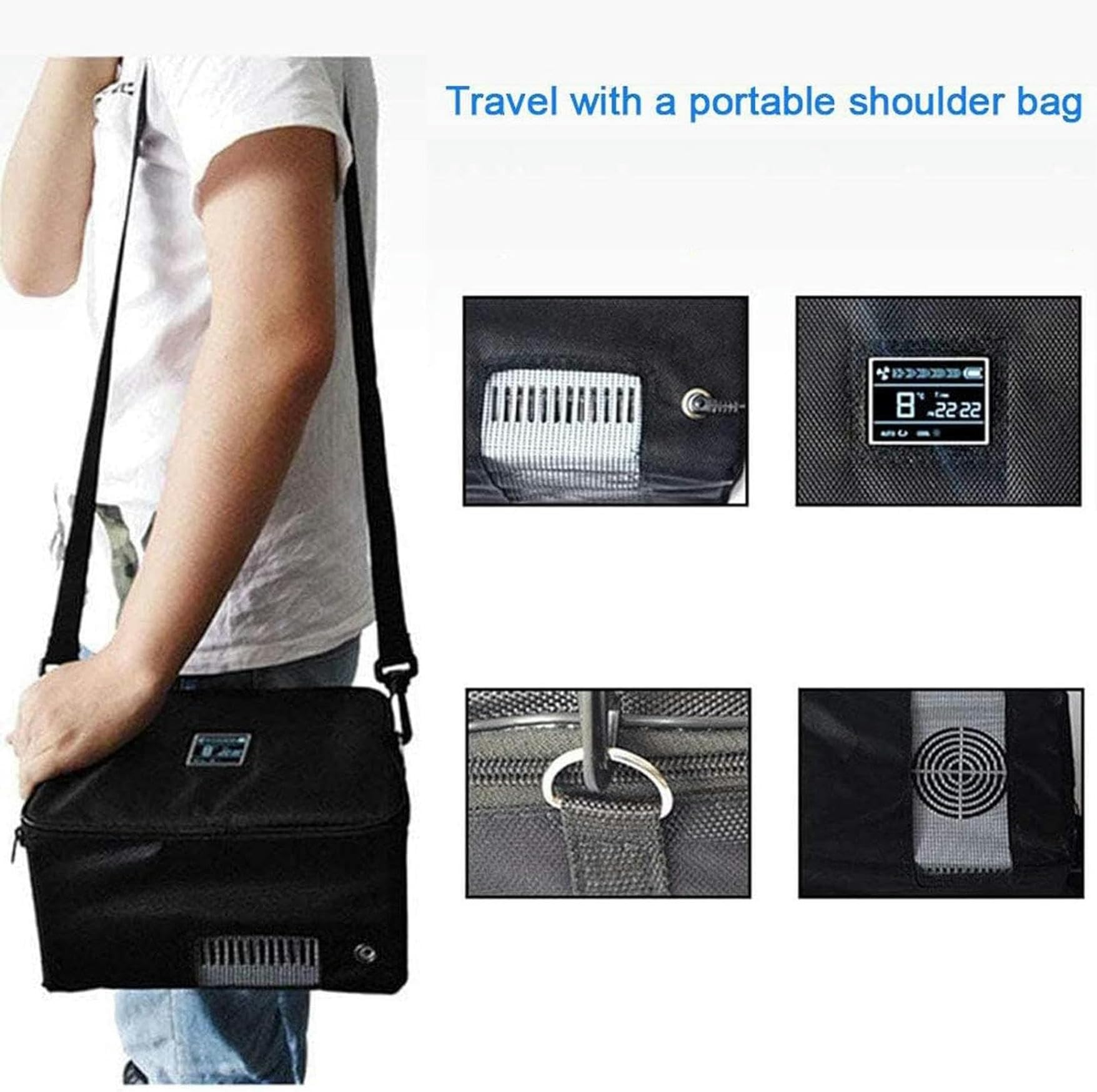 Enfriador de insulina portátil para viajes, refrigerador de medicamentos con alimentación USB, estuche frío compacto para suministros para diabéticos, funda de transporte para bolígrafos y viales de