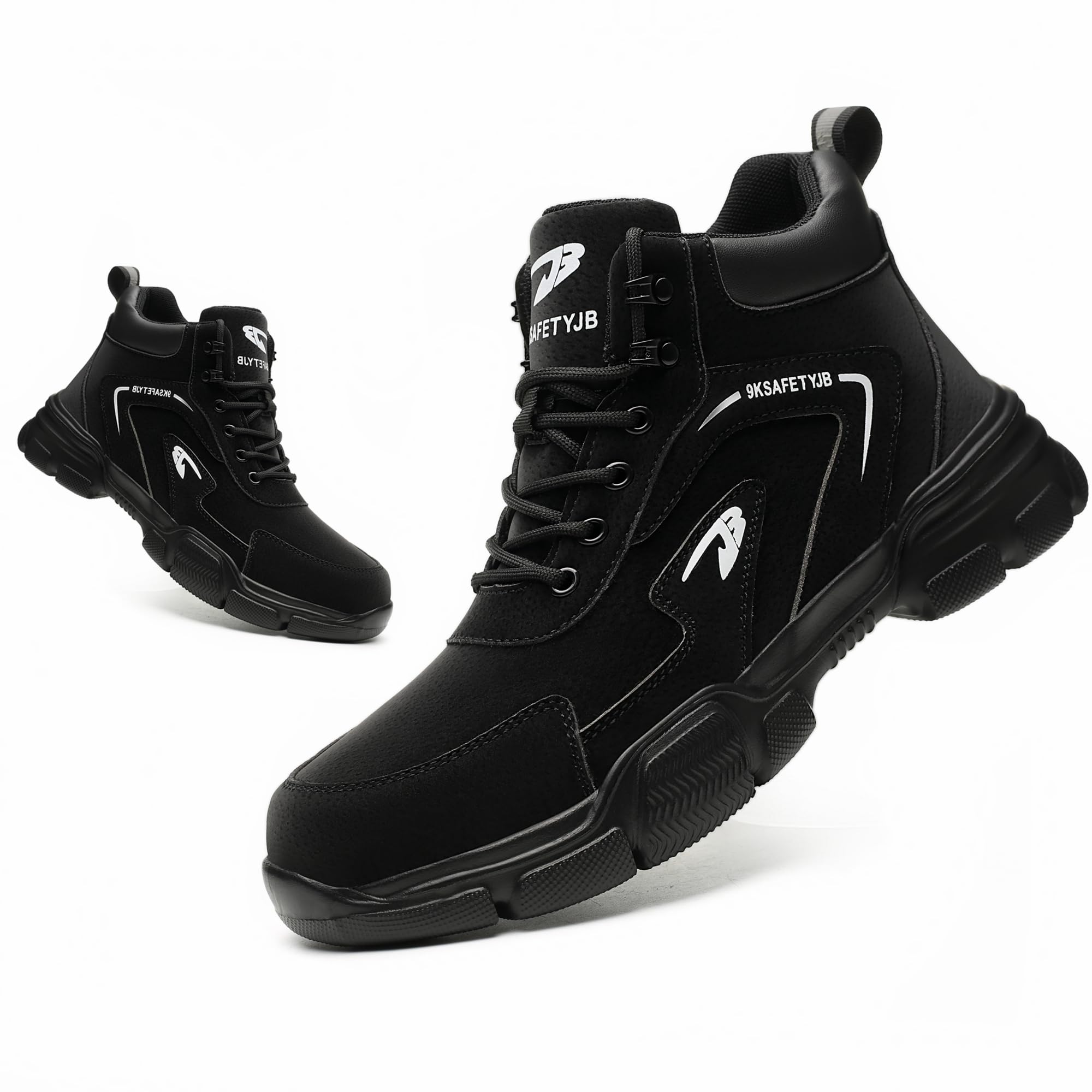 Botas de Seguridad para Hombre Mujer Impermeable Zapatillas Trabajo con Punta de Acero Ligeros Comodo Zapatos de Seguridad Antideslizantes Zapatos de Trabajo