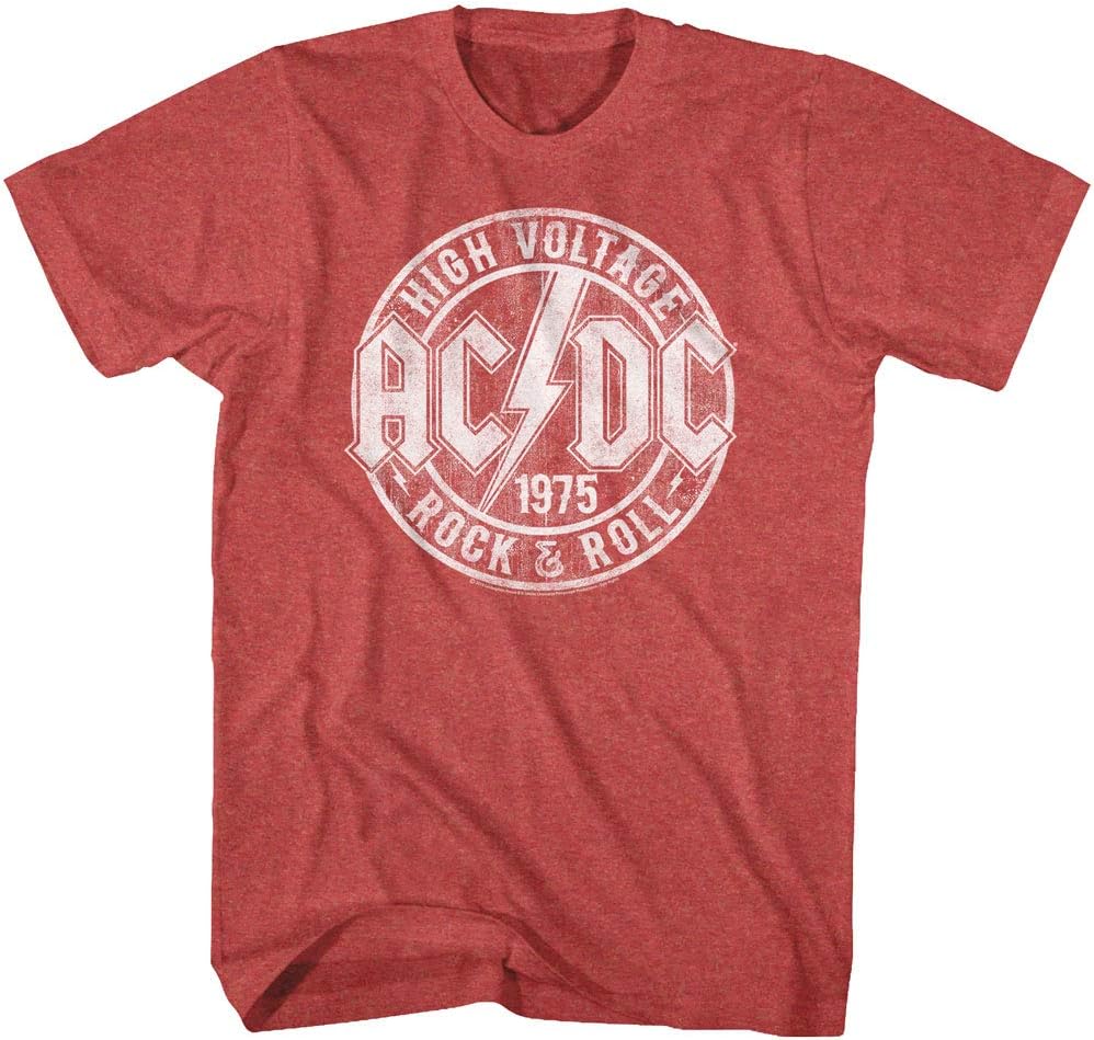 ACDC Heavy Metal Rock Band High Voltage Rock & Roll Adult T-Shirt Tee