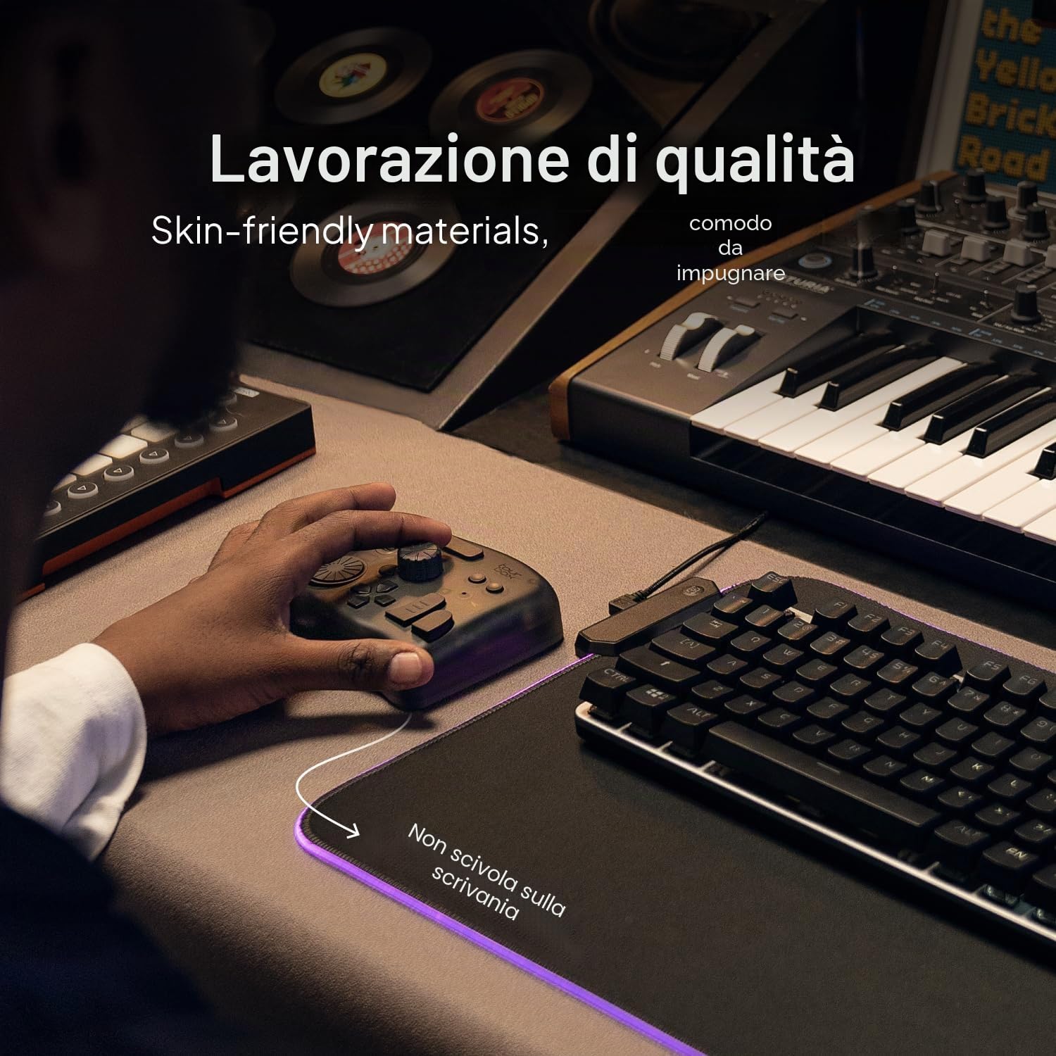 TOUR BOX Elite, Controller per Video Editing Fotografico, Bluetooth Tastiera di Scelta Rapida Personalizzata, Console Creativa per Photoshop Lightroom Premiere, Twavoletta da Disegno Windows Mac PC
