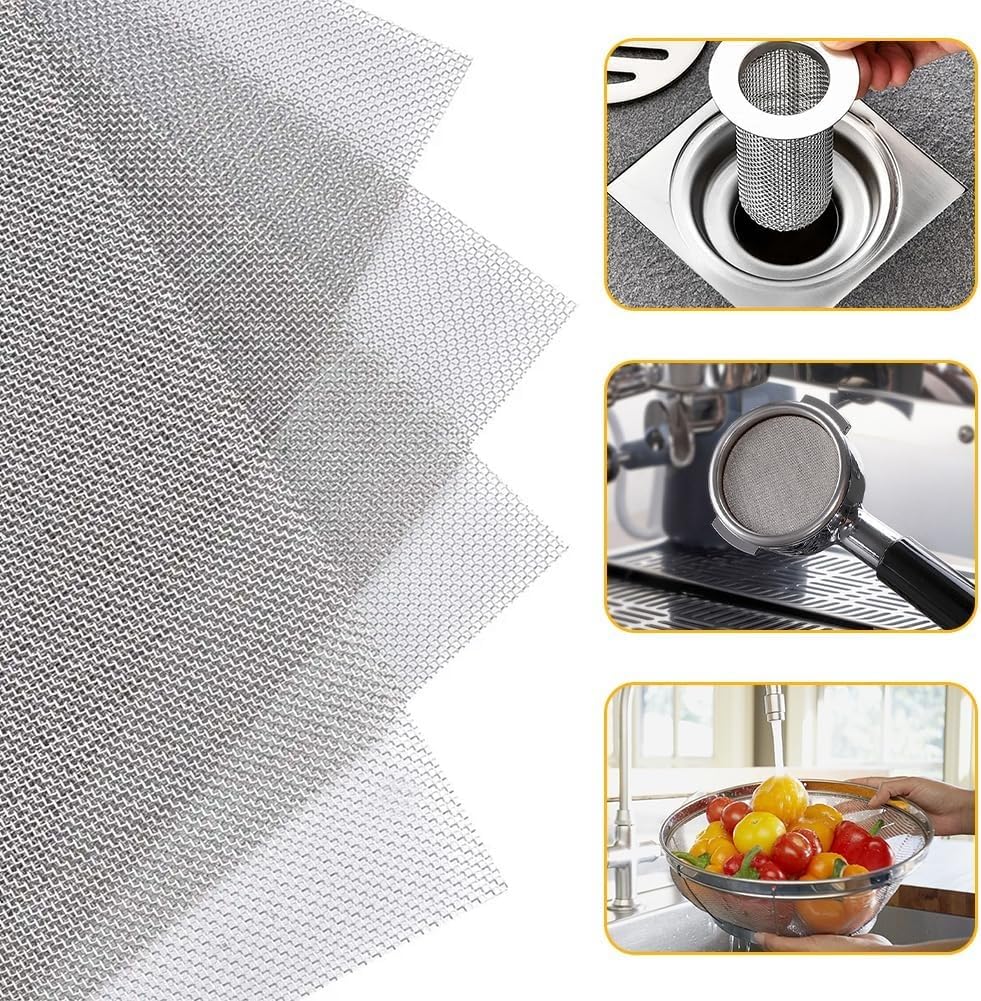 Rollo de Malla de Alambre de Acero Inoxidable 304, 8/18/30 Mesh