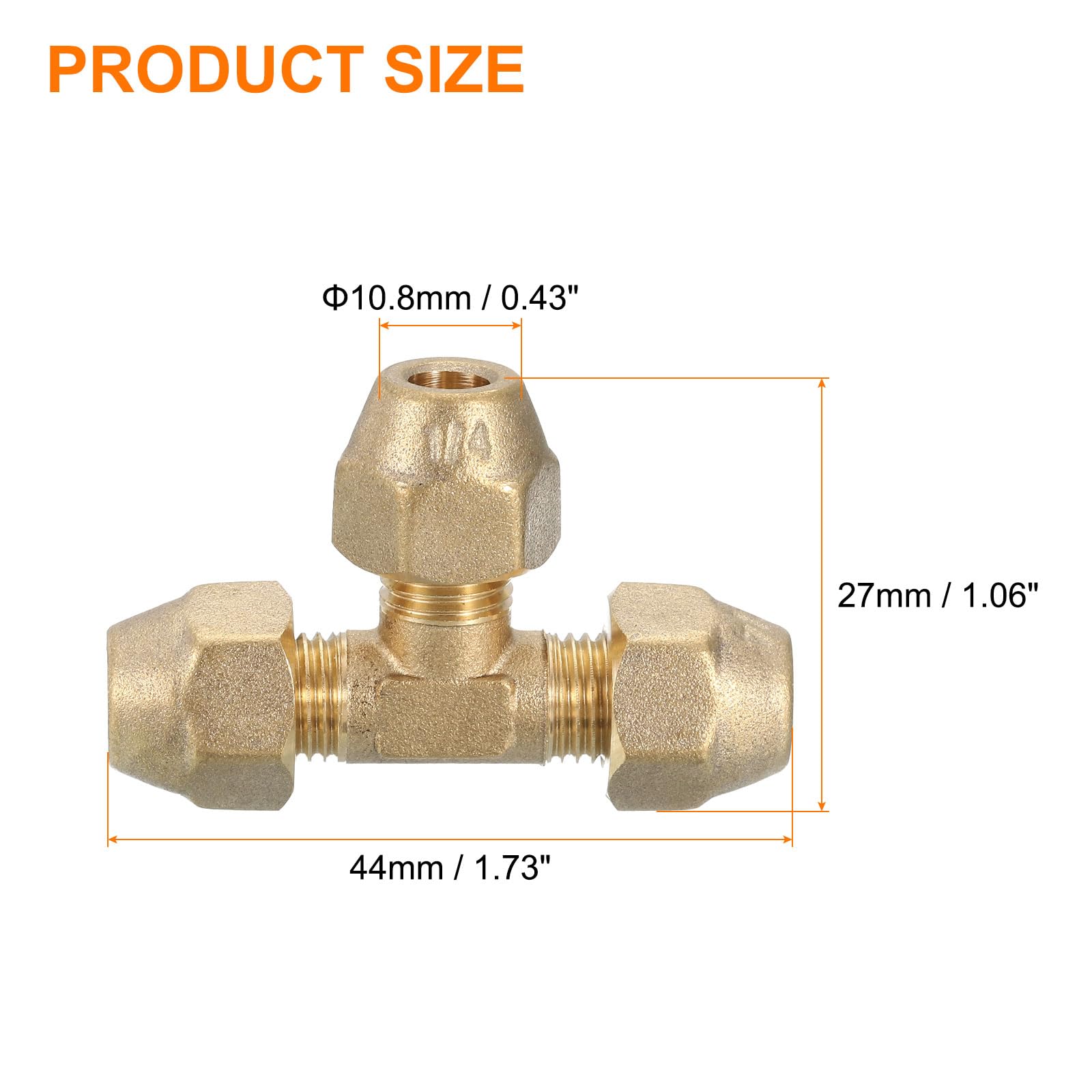 Raccord En T En Laiton 3/4 NPT (Femelle X Mâle X Mâle) - Pour Systèmes De Réfrigération, Climatisation, Plomberie