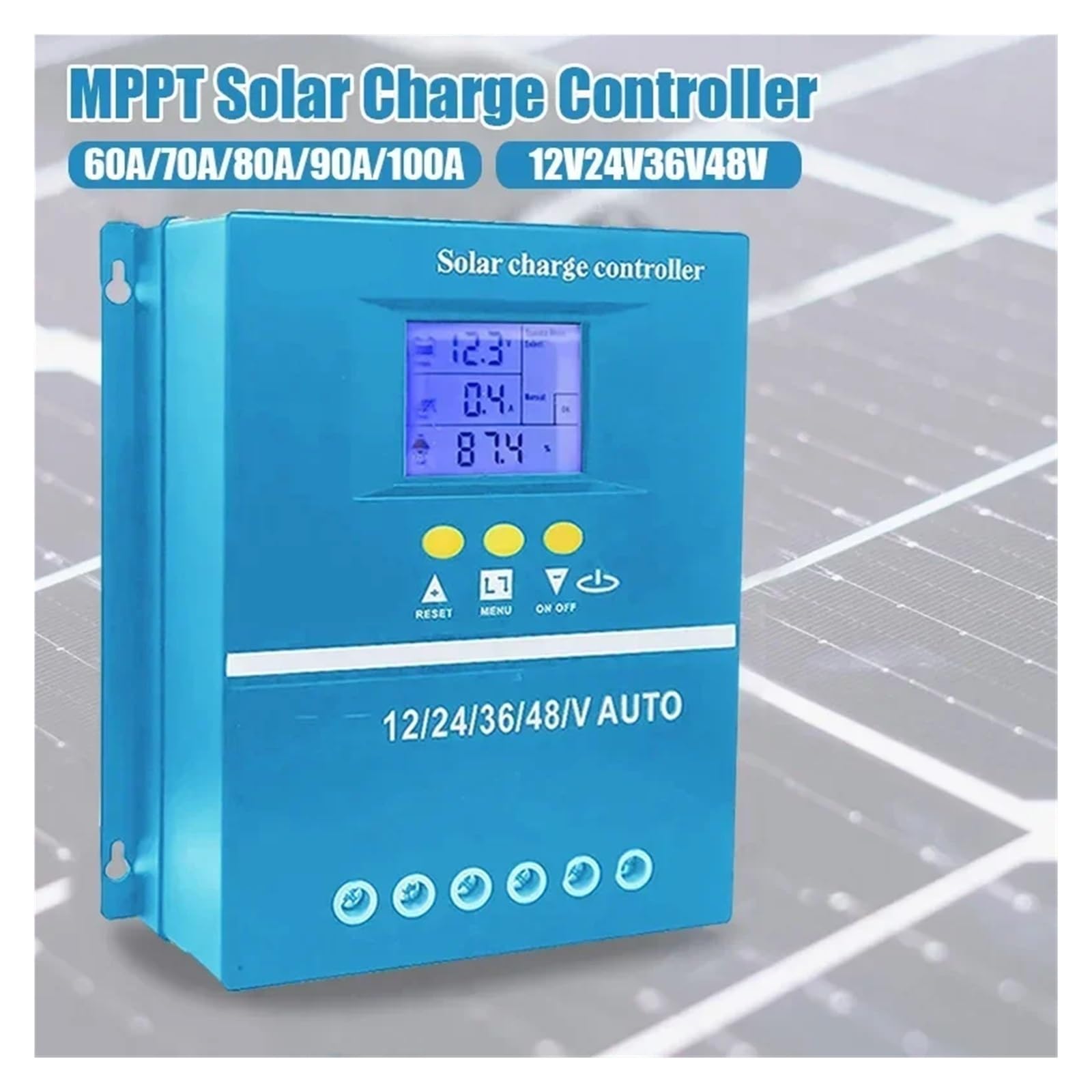 Kontroler ładowania paneli słonecznych MPPT 90A Inteligentny regulator baterii paneli słonecznych