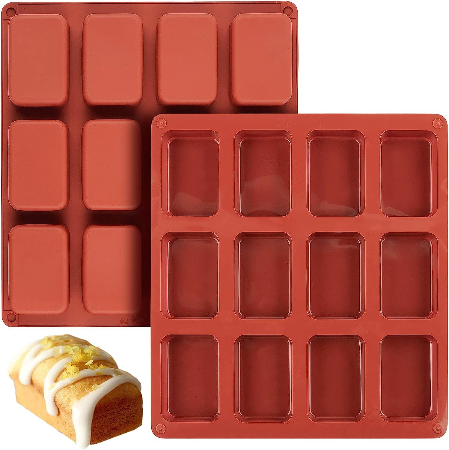 FirstTrySoap Molds I 3D Fondant Rectangle Shape Silicone Mould Tray I Handmade Sharp Edges Soap Making Forms I for Lotion Bar Cake Chocolate Candy Ice DIY Candle Resin Making Craft Art - 12 Cavity - Mold-picture-23
